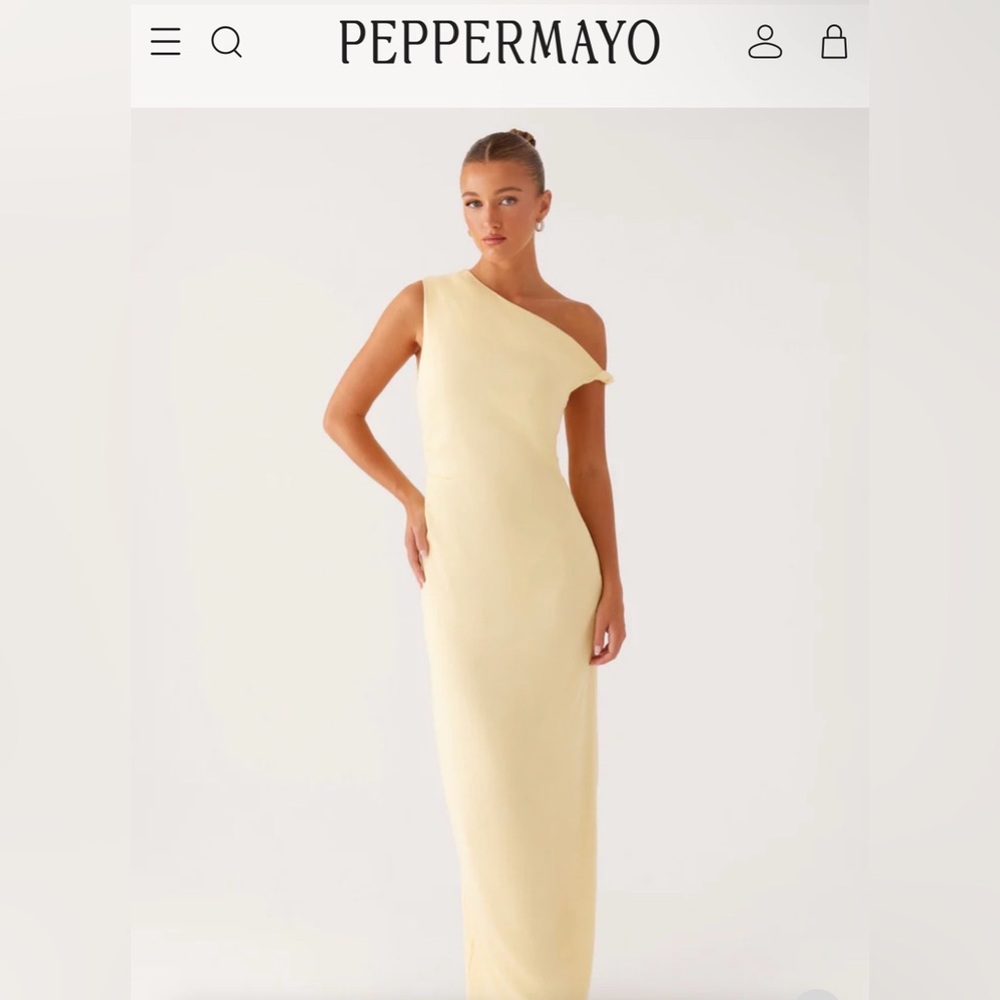 NWT Peppermayo size 2 Mckenna Maxi Dress - Yellow